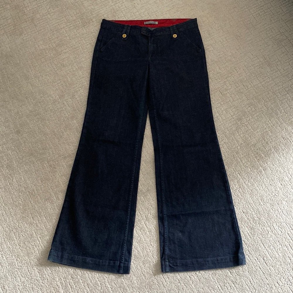Vintage Fortune Denim wide leg low rise trouser jeans